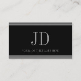 YourJobTitle schwarze/antike silberne Streifen Visitenkarte