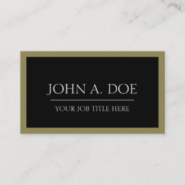YourJobTitle! Schwarzes/antikes Gold Visitenkarte