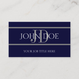 YourJobTitle Stripes Marine Visitenkarte