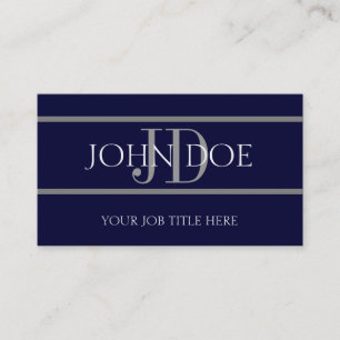 YourJobTitle Stripes Marine Visitenkarte