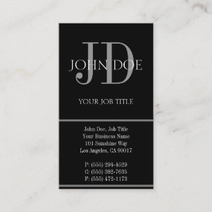 YourJobTitle vertikales Schwarzes Visitenkarte