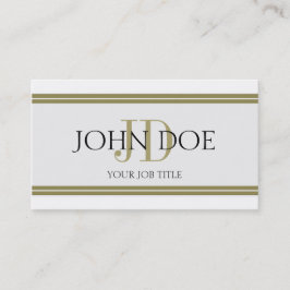 YourJobTitle weißes Goldstreifen Visitenkarte