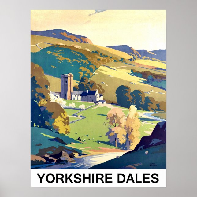 Yourkshire Dales Landschaft, Vintage Poster (Vorne)