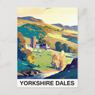 Yourkshire Dales Landschaft, Vintage Postkarte