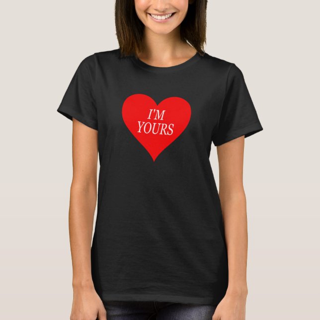 YOURS AF VALENTINE'S SAYING DECORATIONS LADIES WOM T-Shirt (Vorderseite)