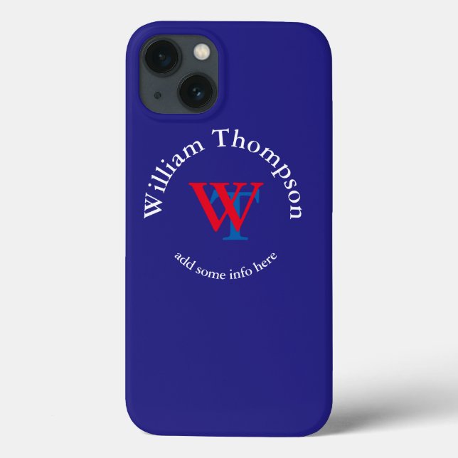Yourself Logo Monogram Red Case-Mate iPhone Hülle (Rückseite)