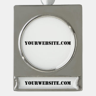 YourWebSite.com Banner-Ornament Silber