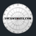 YourWebSite.com Dartscheibe<br><div class="desc">"YourWebSite.com" Ersetzen Sie die .com-Adresse durch Ihre Webadresse. Fügen Sie einen anderen Slogan oder Text hinzu.</div>