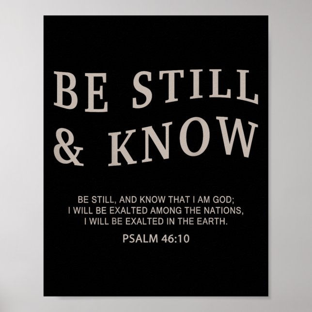 Youth Be Still &amp; Know Christian Teen Girl Wome Poster (Vorne)