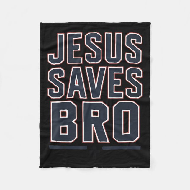 Youth Boy Jesus Saves Bro Funny Christian Teen Gir Fleecedecke (Vorderseite)