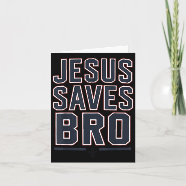 Youth Boy Jesus Saves Bro Funny Christian Teen Gir Karte (Vorderseite)
