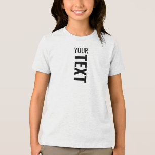 Youth Boys Girls Unisex Tri Blend White Fleck Tri-Blend Shirt
