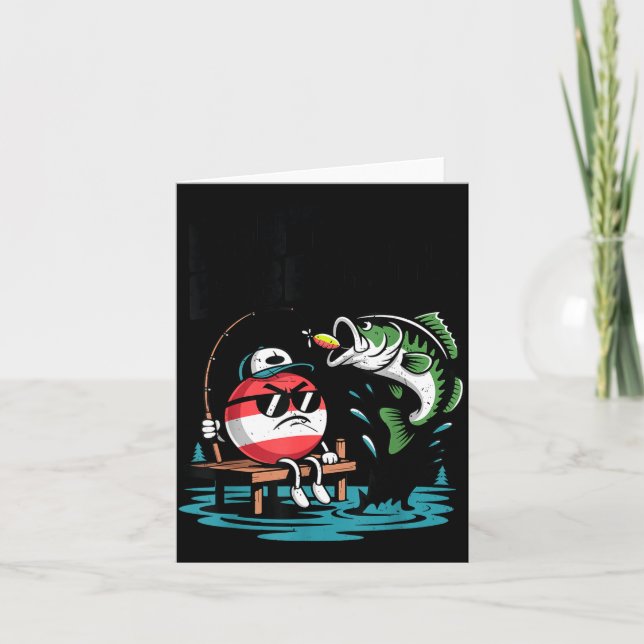 Youth Don't Bobber Me Teen Boy B Fish Funny Fishin Karte (Vorderseite)