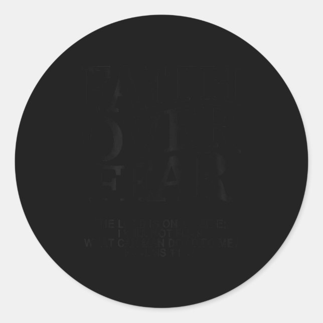 Youth Faith Over Fear Christian Teen Girl Jesus Lo Runder Aufkleber (Vorderseite)