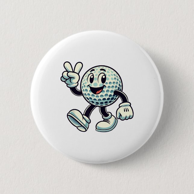 Youth Golf Player Boys Golf Funny  Button (Vorderseite)