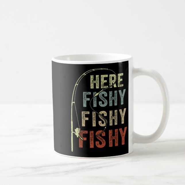 Youth Here-fishy Fishing-shirt Boys Toddler Funny  Kaffeetasse (Rechts)