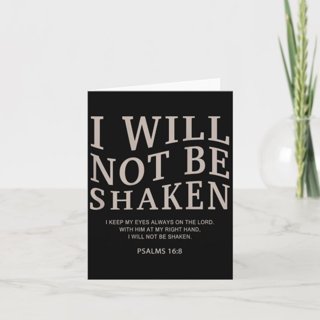 Youth I Will Not Be Shaken Christian Teen Girl Wom Karte (Vorderseite)