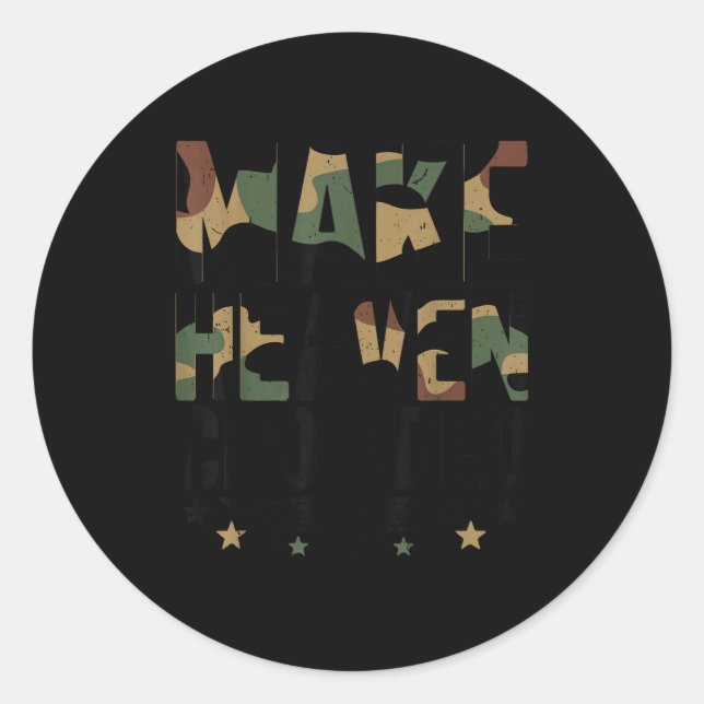 Youth Make Heaven Crowded Camouflage Jesus Camo Ch Runder Aufkleber (Vorderseite)