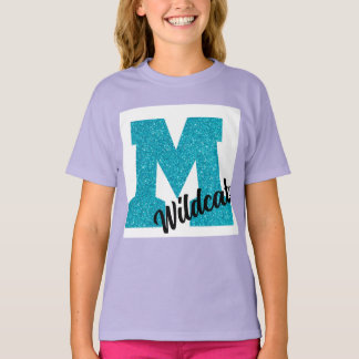 Youth Mohave Wildcats - Glitzer 'M' Hemd T-Shirt