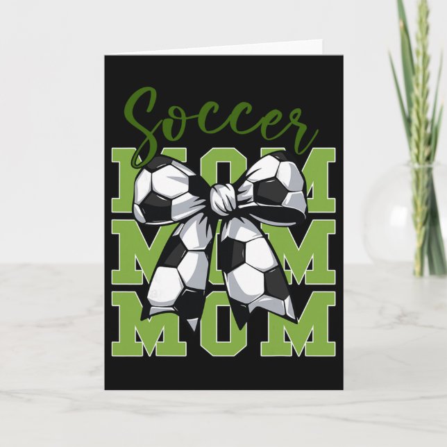 Youth Soccer Mom Coquette Bow Cute Sister Toddler  Karte (Vorderseite)