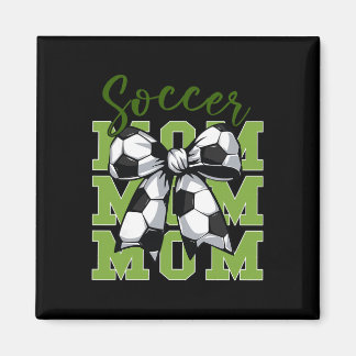 Youth Soccer Mom Coquette Bow Cute Sister Toddler  Magnet