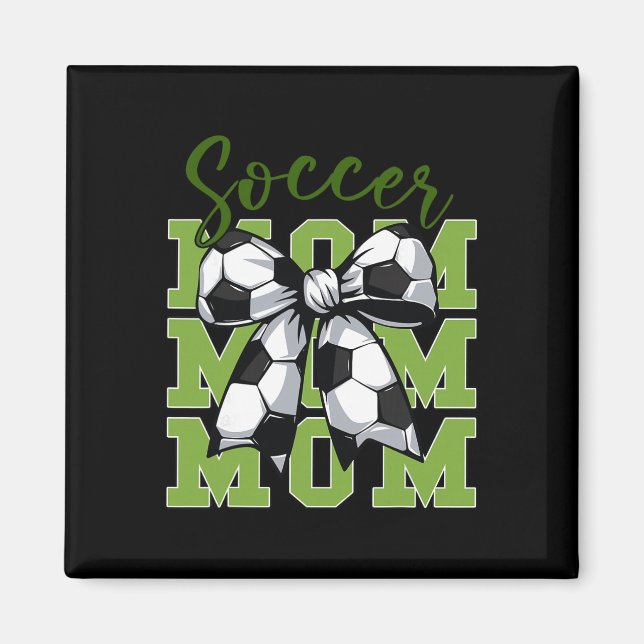 Youth Soccer Mom Coquette Bow Cute Sister Toddler  Magnet (Vorne)