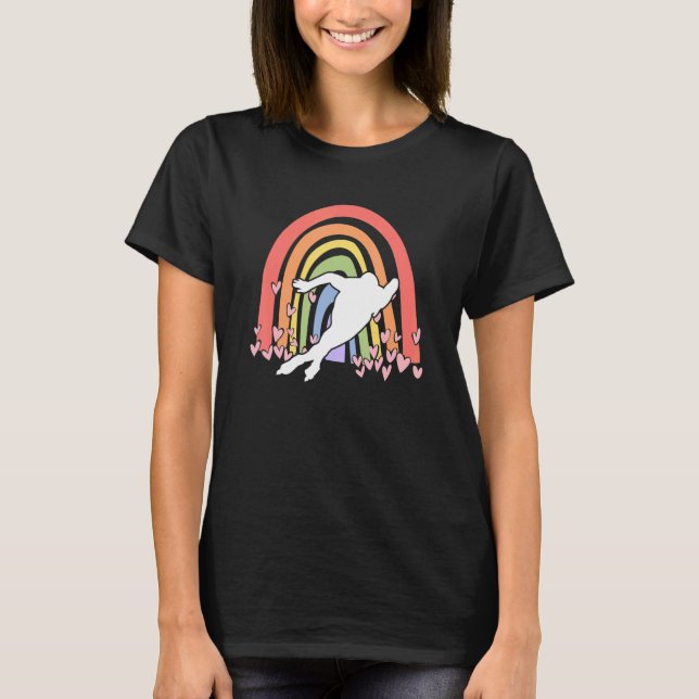 Youth Speedskater women Ice Skating cute Speed Ska T-Shirt (Vorderseite)