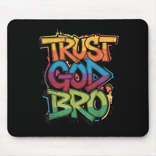 Youth Trust God Bro Funny Christian Boy Son Brothe Mousepad (Vorne)