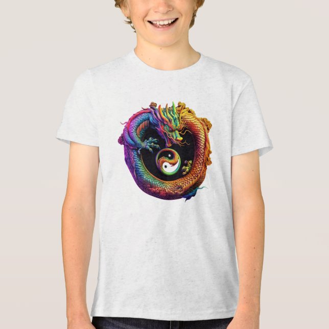 Youth Yin Yang Dragon T - Shirt (Vorderseite)