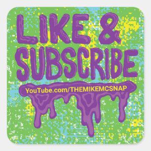 Youtube-Aufkleber Quadratischer Aufkleber