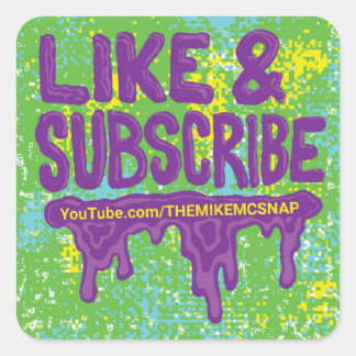 Youtube-Aufkleber Quadratischer Aufkleber