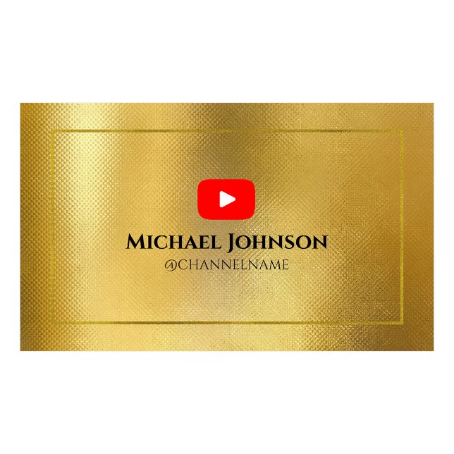 YOUTUBE Channel Advertisement QR Code GOLD Visitenkarte (Von Creator hochgeladen)
