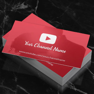 Youtube Channel Custom Foto Youtuber Visitenkarte