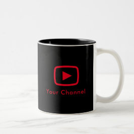 Youtube Channel Name Custom Black Zweifarbige Tasse