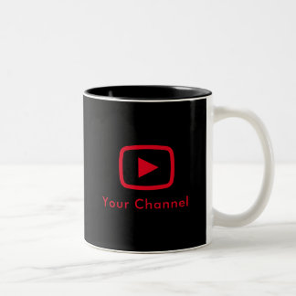 Youtube Channel Name Custom Black Zweifarbige Tasse