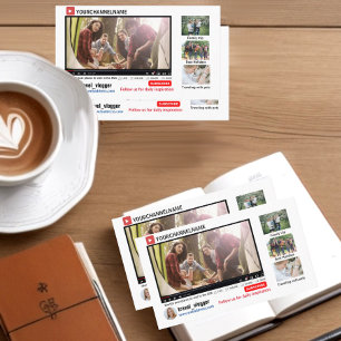 Youtube Channel Werbeaktion Business Card Visitenkarte