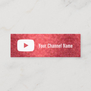 Youtube Channel Youtuber Social Media Mini Visitenkarte