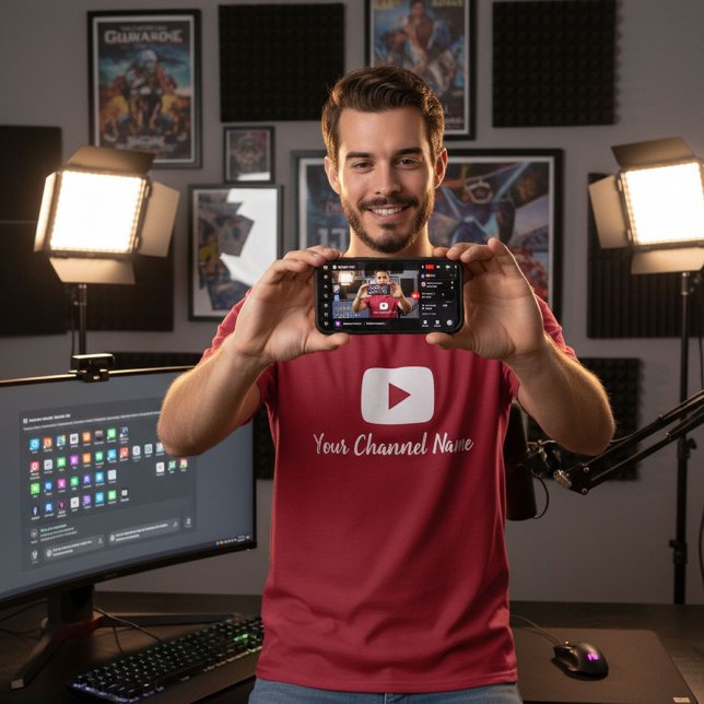 Youtube Channel Youtuber Vlogger T-Shirt (Von Creator hochgeladen)