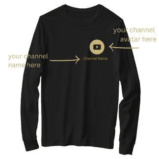 YOUTUBE CONTENT CREATOR AVATAR CHANNEL NAME GOLD T-Shirt