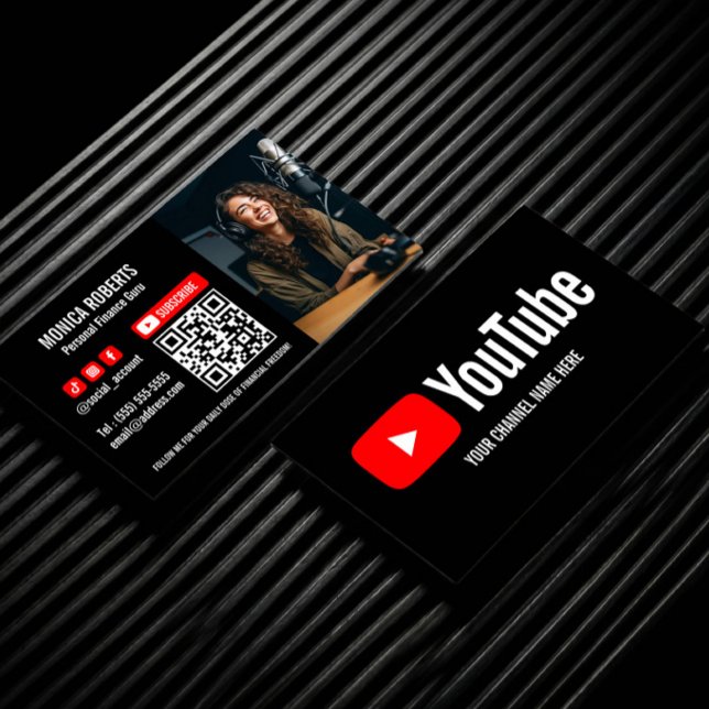 YOUTUBE ERSTELLER PODCASTER ABONNIEREN QRCODE FOTO VISITENKARTE (Von Creator hochgeladen)
