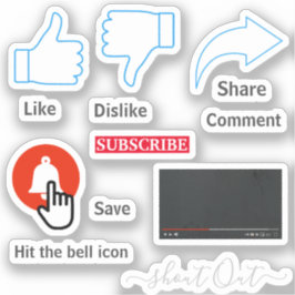 YouTube-Icons Aufkleber für Vinyl-Aufkleber nach M