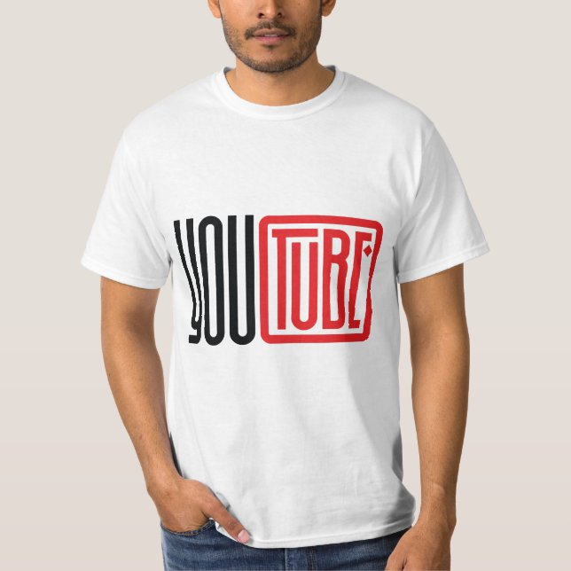 YouTube-Inspired Logo Design – Graphic Tee for Cre (Vorderseite)