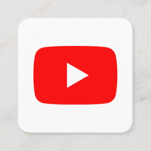 Youtube Logo Social Media Rot-Weiß-Werbung Telefonnummerkarte