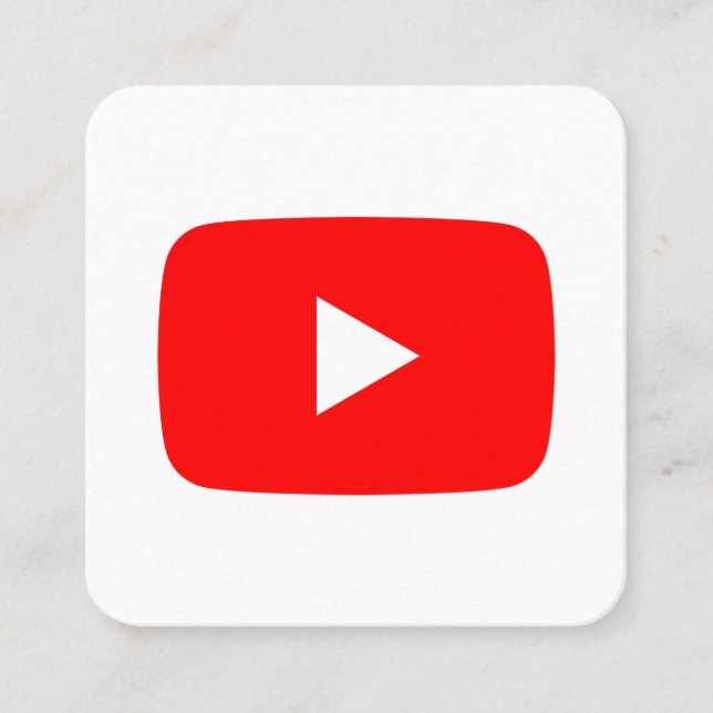 Youtube Logo Social Media Rot-Weiß-Werbung Telefonnummerkarte (Vorderseite)