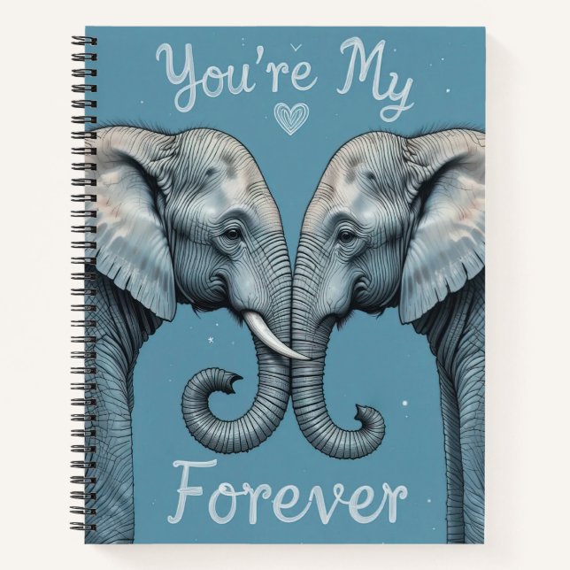 Youtube My Forever Romantic Elephant Liebe Art Notizbuch (Vorderseite)