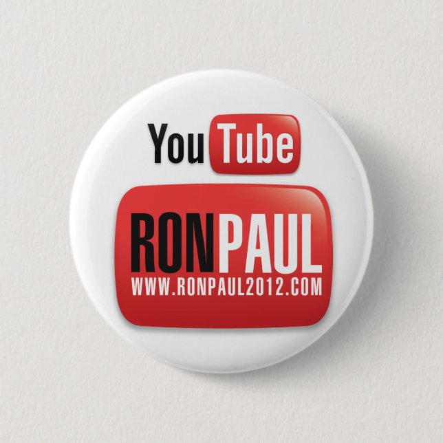 YouTube Ron Paul Button (Vorderseite)