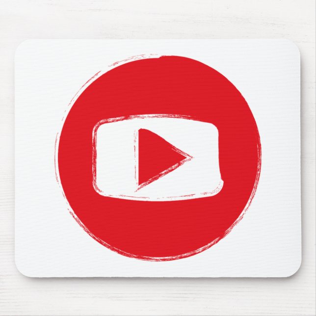YouTube-Symbol Mousepad (Vorne)