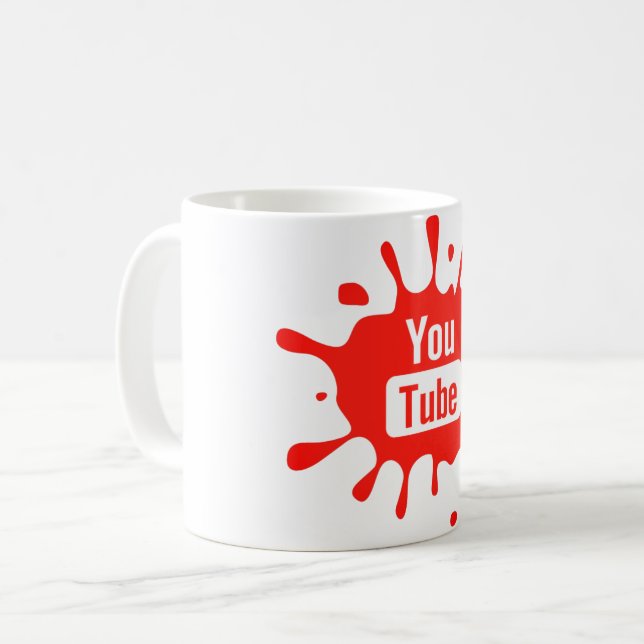 YouTube-Tasse Kaffeetasse (Vorderseite Links)
