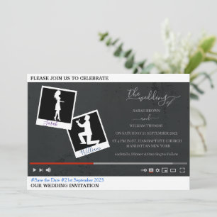 YouTube-thematisierte personalisierte Hochzeits-Ei Einladung