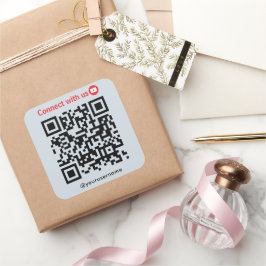 Youtube Verbindung mit US QR Code Soft Navy Quadratischer Aufkleber